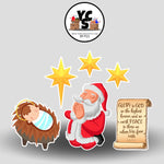 Santa and Jesus Half Sheet
