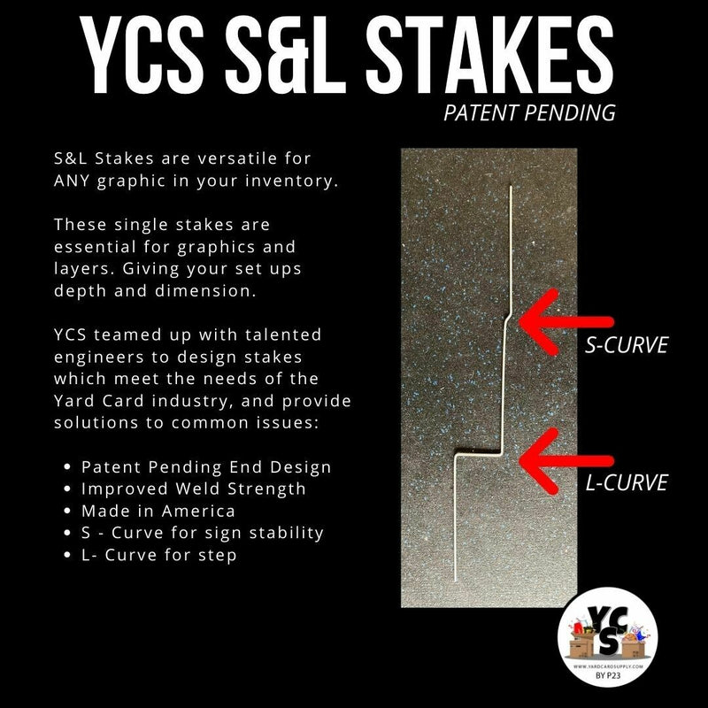 24" Yard Card Stakes (S&L)
